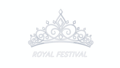 Elegant Royal Festival Tiara Crown Logo Icon, Luxury Symbol, Regal Emblem, Celebration Design