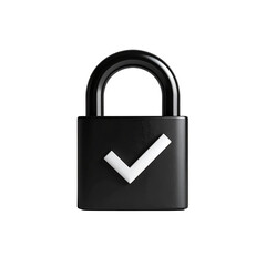 A black lock with a white checkmark, symbolizing security and protection. This image suggests safety and reliability