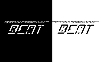 Obraz premium Modern futuristic font alphabet vector illustration simple and minimalist