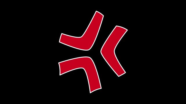 Red Anger Mark Cartoon. Stress Icon Symbol