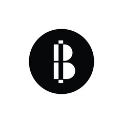Bold Black Circle Logo with a Stylized Letter B Inside.