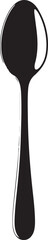 A black spoon on a white background Vector, illustration