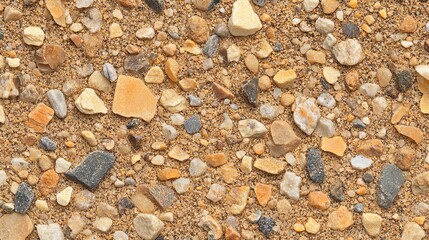 Close-Up of Granular Soil Texture with Pebbles, Perfect for Natural Backgrounds and Design Use