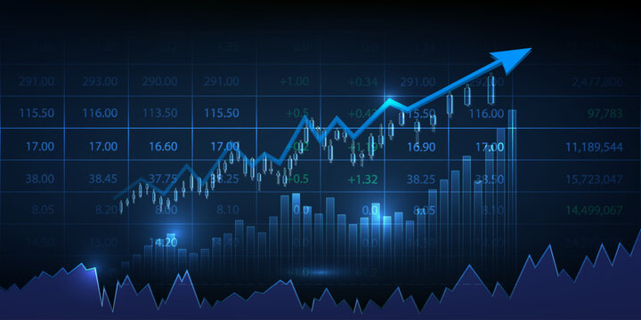 Abstract economic uptrend artwork for financial and investment background.Vector illustrations. 