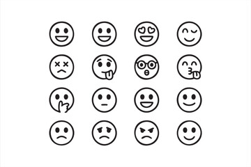 Love, Wink and Thinking Face Minimalist Icons
