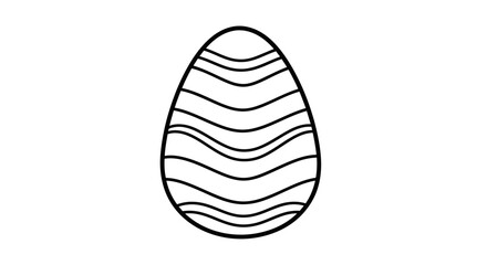 Egg shape with black lines design vector illustration Vector