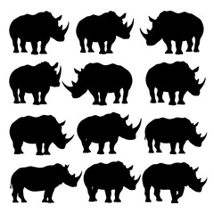 wild animals silhouettes