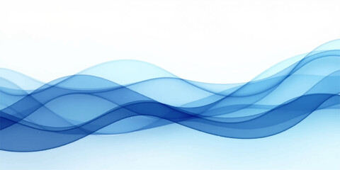Fototapeta premium An abstract blue wave design features flowing digital lines and light curves to create a motion-filled water concept vector backdrop for web wallpaper