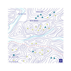 Seamless vector illustration of a blue circuit board background with nature patterns of ocean waves and tribal sea art swirls © MdAbed