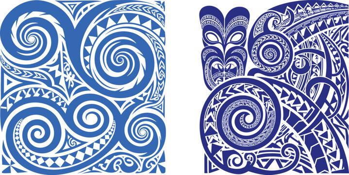 Intricate tribal pattern vector illustration with bold spirals and sharp geometric motifs, suitable for cultural textiles