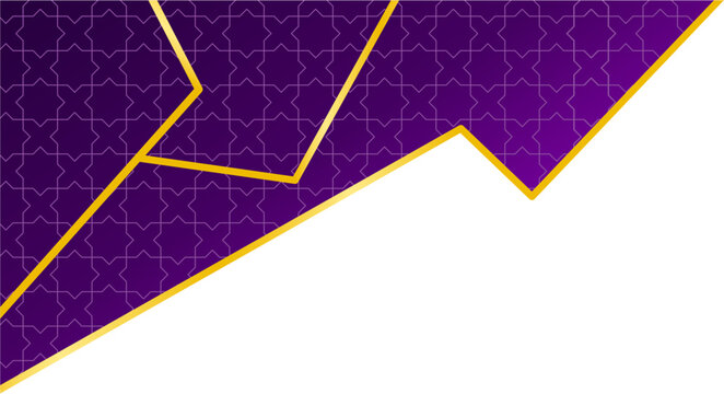 Purple Islamic Pattern Border and Corner Design