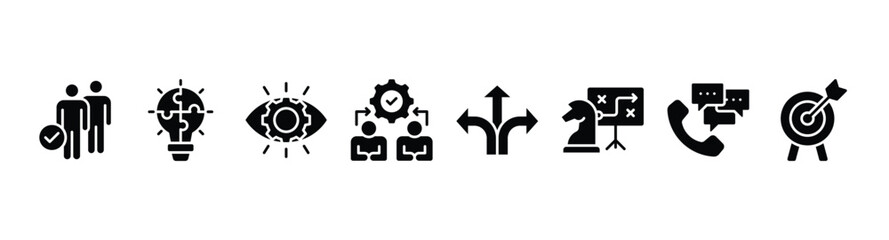 Leadership banner web icon vector illustration concept for team management with an icon of guidance, solution, vision, teamwork, direction, strategy, communication and goal