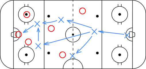 Hand draw strategy game, tactics for American football, ice hockey, field hockey, soccer, football, basketball, handball, sketched marker, isolated design elements.