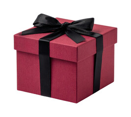 PNG Elegant red gift box ribbon