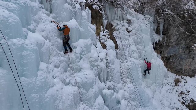 Ice Climbing in Switzerland (Drone Footage)