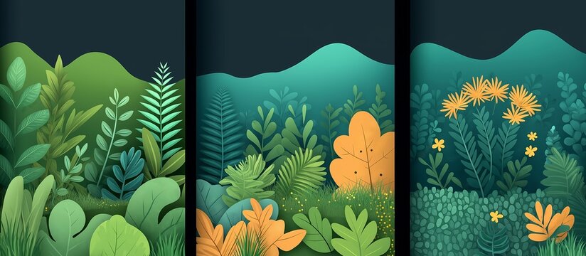 Decorative applique on the theme of flora and ecology.
