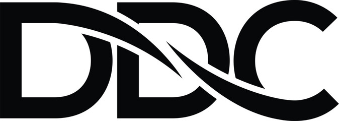 Letter DDC minimalist logo 