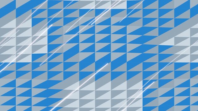 Modern geometric pattern with blue and gray triangles