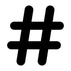 Fototapeta premium Hashtag icon vector set. Social media Illustration sign collection. number symbol or logo.