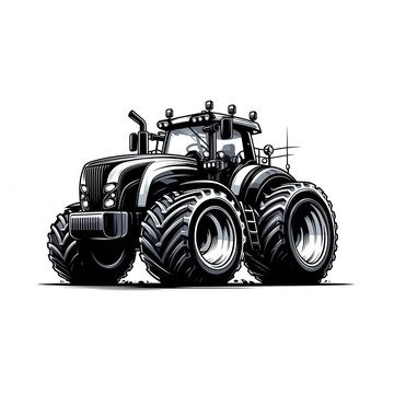 Heavy Power Wills Tracktor work. Cartoon