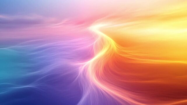 Abstract swirling energy and light forms against a colorful background