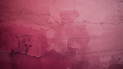 Obraz premium A close-up view of a textured, cracked, and faded pink wall surface.