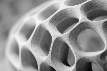 Close-up of a textured, honeycomb-like structure.