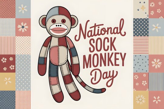 Celebrating national sock monkey day with a cute toy