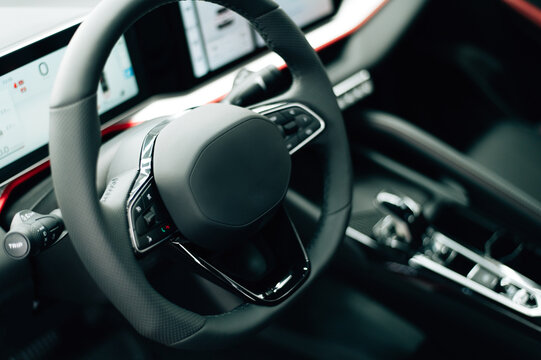 Left side Steering wheel control buttons on the steering wheel