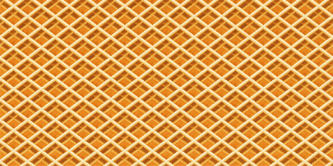 Naklejka premium A seamless brown and golden woven basket weave pattern featuring a geometric diamond texture for a retro wall decor backdrop or square tile vector illustration