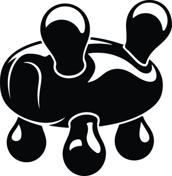 Handheld body massager tool for muscle relief wellness therapy silhouette vector illustration