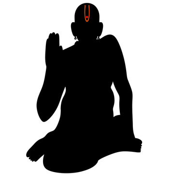 Illustration of Shree swami Samantha silhouette