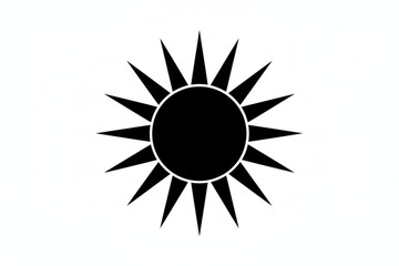 Solar Radiance: A bold, minimalist silhouette of the sun, with sharp, dynamic rays of light extending outward. This image encapsulates the sun's essential form.