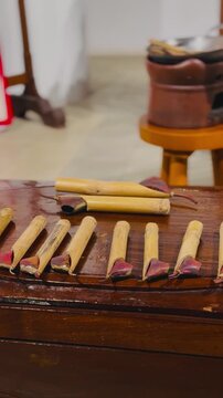 Canting tools for drawing Batik pattern on fabric