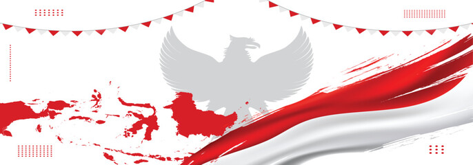  background of indonesian independence day celebration greetings © Pmsj