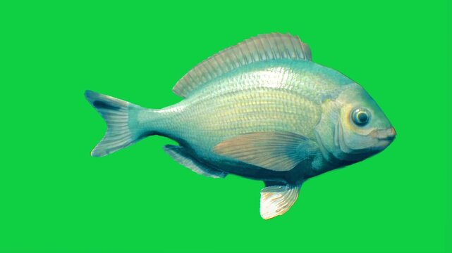 Beautiful Black seabream coral reefs and tropical fish aquarium colorful sea salt water fantasy avatar alien fish deep sea fish green blue 