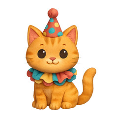 Fototapeta premium PNG Cute festive cat illustration