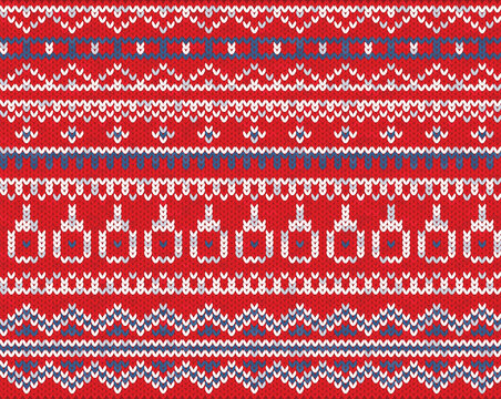 Ugly sweater seamless borders. Warm and cozy knitted ornament, christmas, winter jumper pattern design, dividers. Textile, wrapping, wallpaper design. Print for fabric qualitative vector set