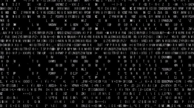 Glitch Symbols Abstract Tech Background
