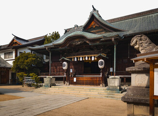 Obraz premium Jinja shrine in the historic district of Matsumoto, Japan.