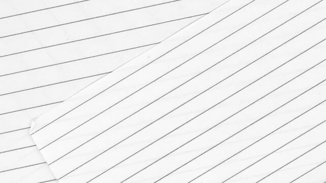 notebook paper crumpled animation with green screen background