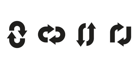 A set of rotating arrow icons by size. Editable vector. Vector icon logo illustration.