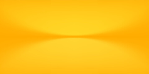 yellow background abstract with Gradient in empty room studio, Yellow empty room studio gradient used for background, yellow background studio with shine use for product shooting. © albaihaki
