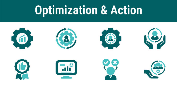 Icons representing retention strategies user targeting personalization campaigns and improvement actions
