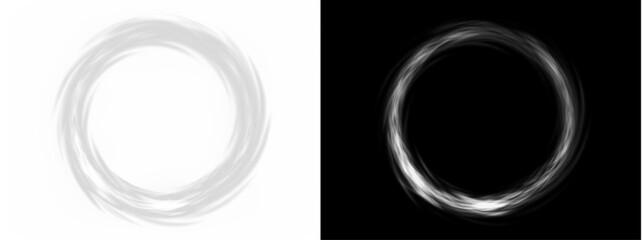Naklejka premium White mist circle swirl overlay PNG transparent atmospheric effect