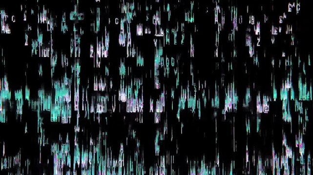 Glitch Symbols Digital Noise Effect