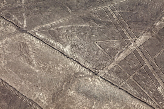 The Nasca Lines in the Desert of Nasca in Peru