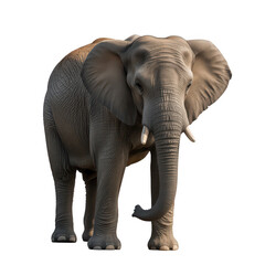 Obraz premium Majestic elephant isolated on transparent background