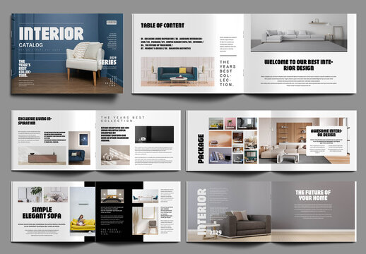 Interior Design Brochure Template Layout