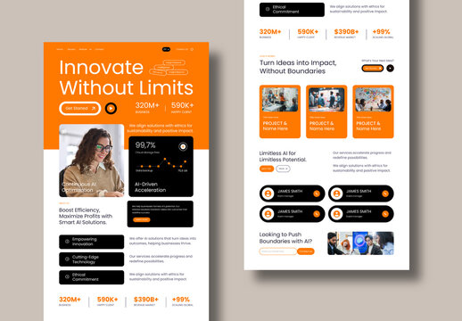 Modern AI Business Email Newsletter Template  Corporate Tech Marketing Design